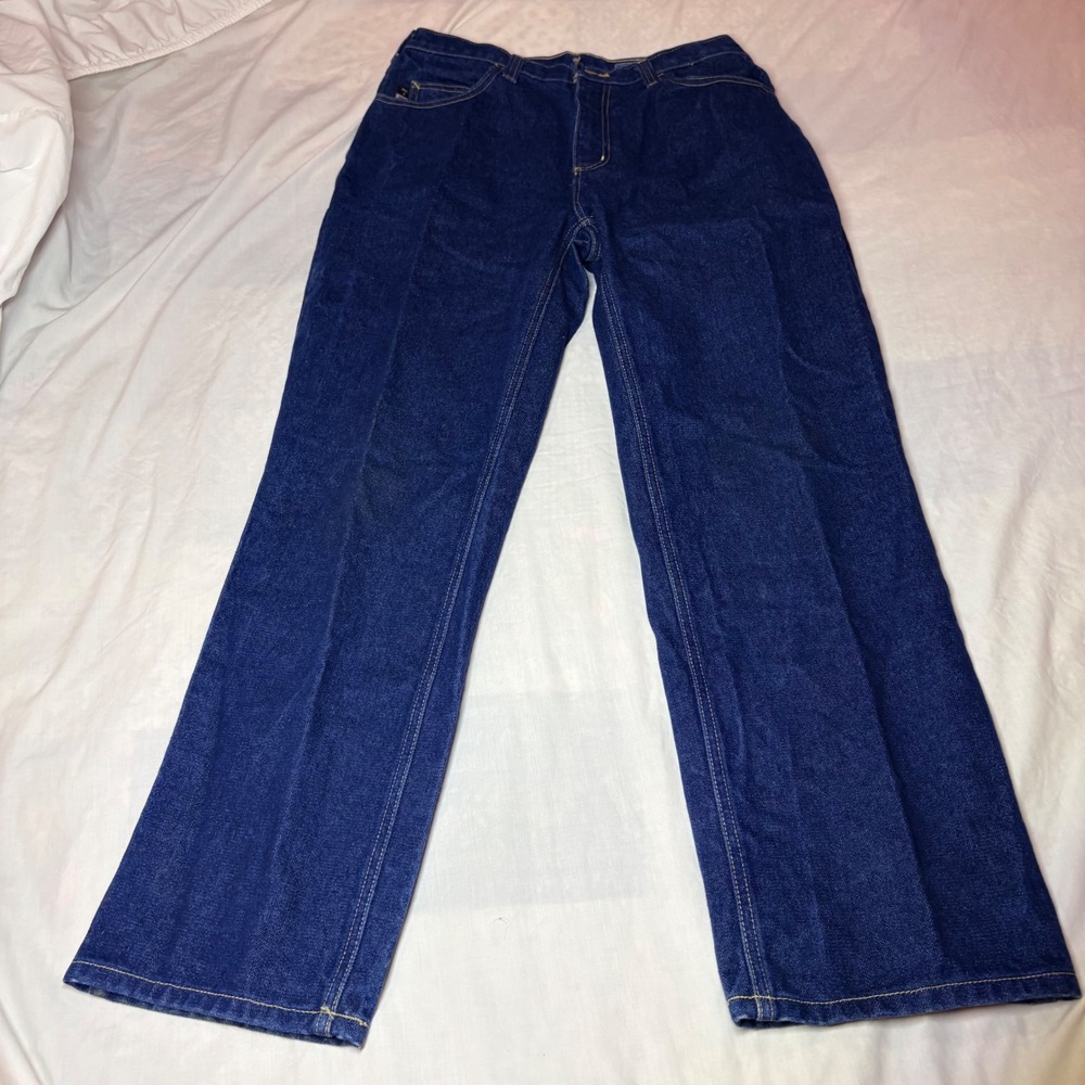 Carhartt FR Flame Resistant Work Jeans Mens 33x30 Dark Wash Blue Denim ARC 2